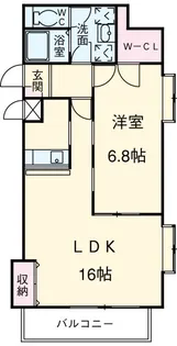 Laurel Court 田町【8階】の間取り