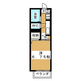 竹美ハイツ【2階】の間取り