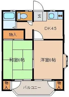 パストラルハイツ【2階】の間取り