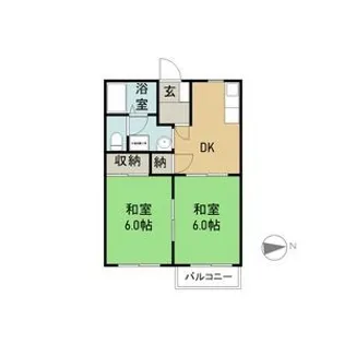 シャンブル日永【2階】の間取り