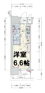 プレサンス四天王寺前夕陽ヶ丘アクティ【12階】の間取り