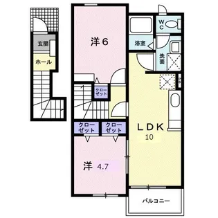 ベル・フィオーレA【2階】の間取り