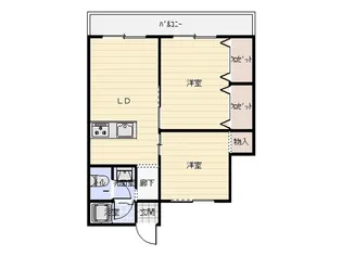 ヴィラ岡田【2階】の間取り