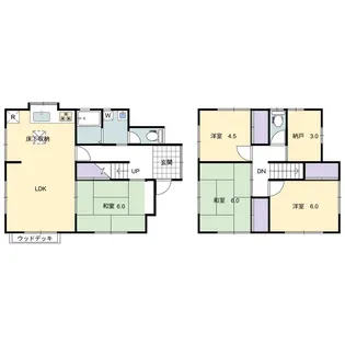 栃木県栃木市川原田町【一戸建】の間取り