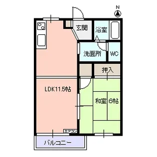 アーバンパレス【2階】の間取り