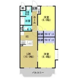 ピュア・クレール【3階】の間取り