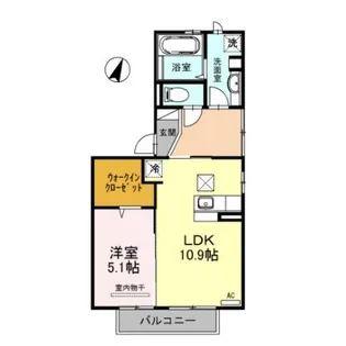 大分県大分市下郡東2【アパート】の間取り
