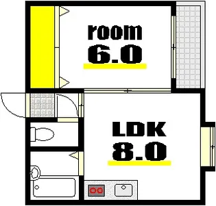 広島県広島市中区西川口町【マンション】の間取り