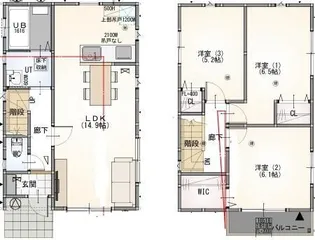 埼玉県羽生市西1【一戸建】の間取り