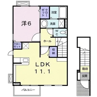 トロワリューヌ【2階】の間取り