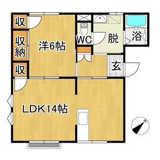 ホワイトハウスI【1階】の間取り