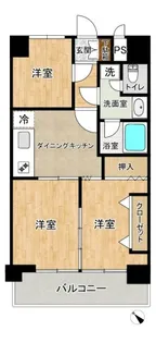 西谷三和プラザ【4階】の間取り