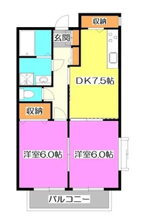 東京都清瀬市中清戸3【アパート】の間取り
