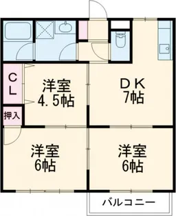 サンビレッジ津福【1階】の間取り