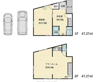 大阪府堺市中区福田【一戸建】の間取り
