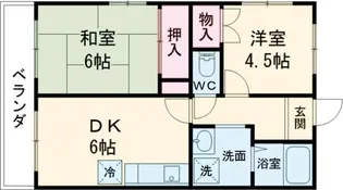 アロー一之江48番館【1階】の間取り