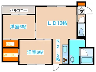 フル-ル【2階】の間取り