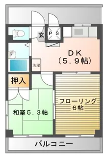 クリーンヴィレッジ市川【2階】の間取り