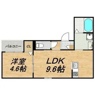 1LDKの間取り画像