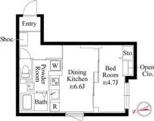 エクサム三軒茶屋IV【2階】の間取り