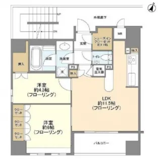 レフィール日本橋本町【10階】の間取り