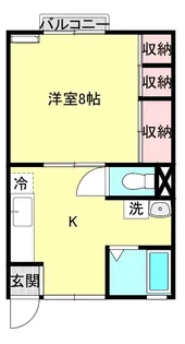 コーポ白川Part1【1階】の間取り