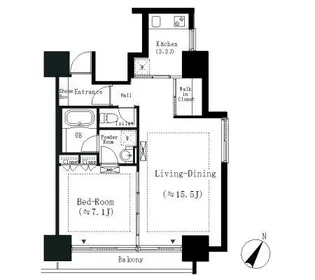 東京都港区白金台4【マンション】の間取り