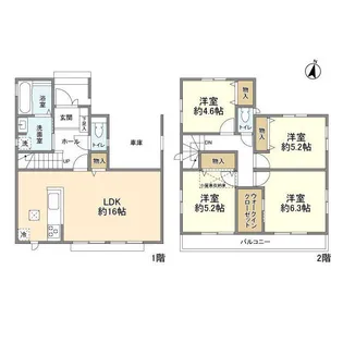 千葉県千葉市中央区旭町【一戸建】の間取り