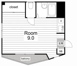 ベルモントマンション【2階】の間取り