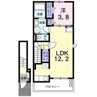 サウス・アデリーヌ【2階】の間取り