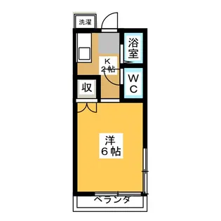 1Kの間取り画像