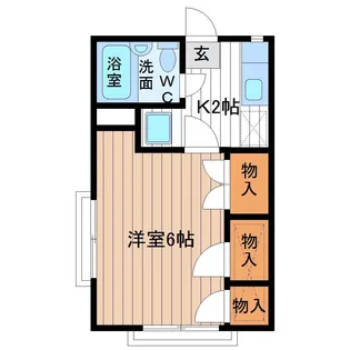 エクレール朝日【1階】の間取り