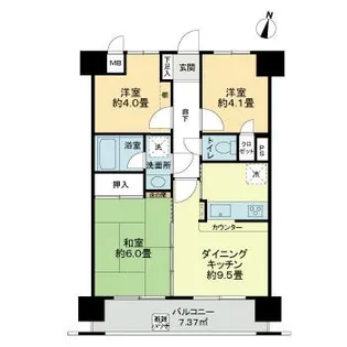 ライオンズプラザ大宮第2【7階】の間取り