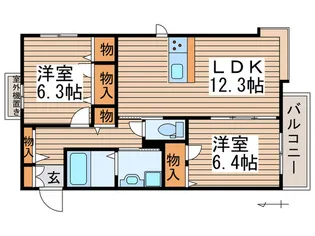フォレナ瑞穂【3階】の間取り