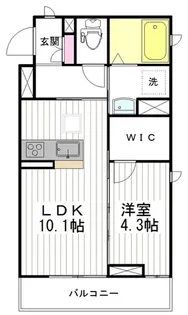 エスポワール宮千代【1階】の間取り