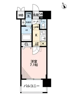 サヴォイスタジオスイーツ【11階】の間取り