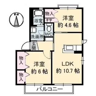 シャーメゾン藍住【2階】の間取り