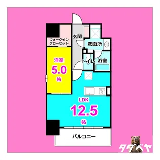 パークアクシス名古屋山王橋【4階】の間取り