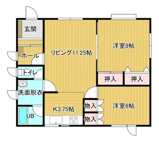 北海道岩見沢市上幌向北一条2【一戸建】の間取り