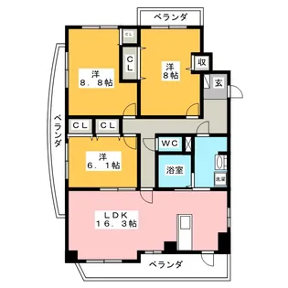 Brilliant Stage【1階】の間取り