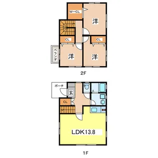 栃木県さくら市卯の里1【一戸建】の間取り