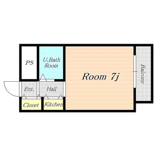 ユーロハイツ天神橋【5階】の間取り