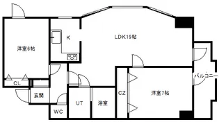 ノール旭ヶ丘【7階】の間取り