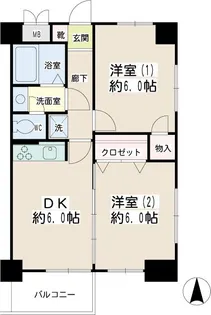 大口増田ビル【5階】の間取り