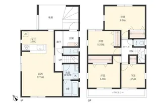 千葉県船橋市田喜野井3【一戸建】の間取り