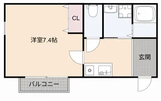 ロイヤルワン中穂茨木【2階】の間取り