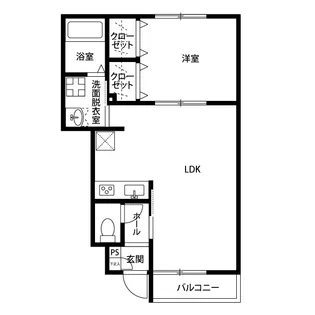 アンプルール リーブル フラッツマルシェ【1階】の間取り