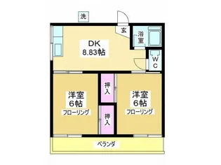 第3宮田ハイツ【2階】の間取り
