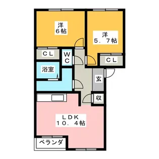セントレア【2階】の間取り