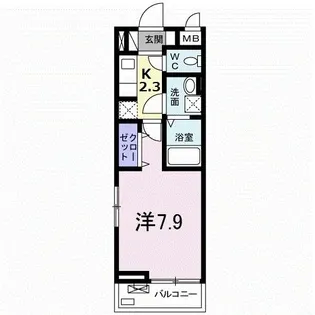 群馬県高崎市貝沢町【アパート】の間取り